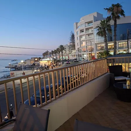 Spacious Bugibba Seafront 3br Free Parking Free Wifi *